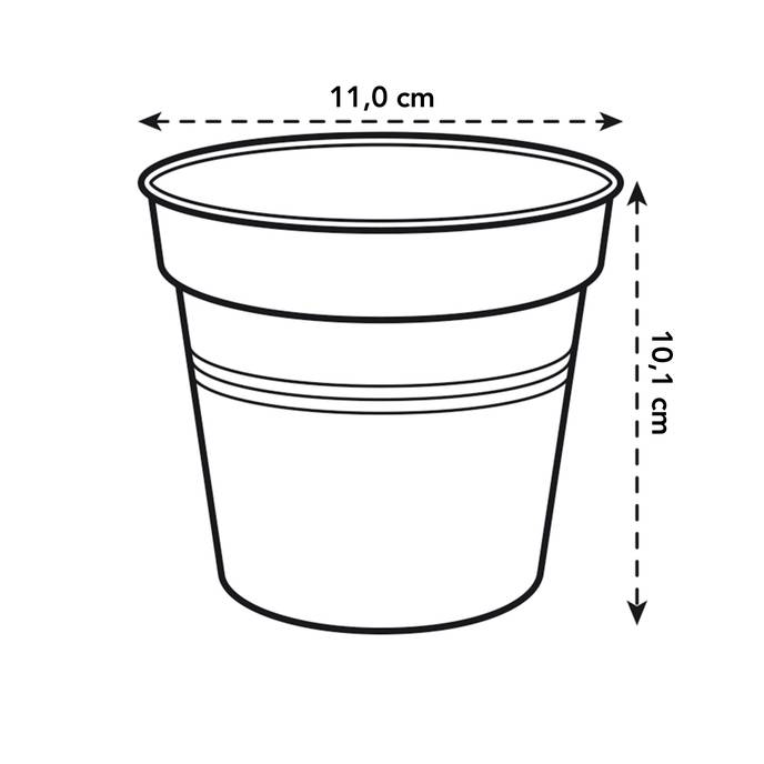 green basics pot de culture 11cm living noir